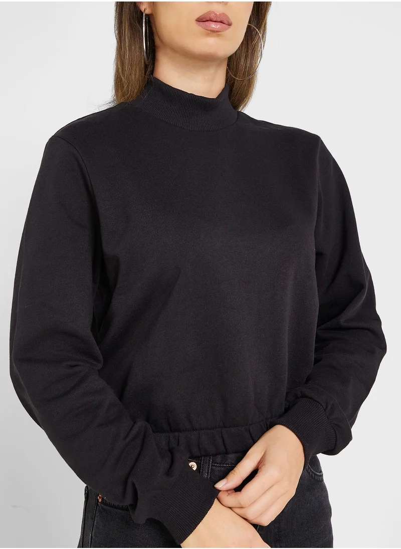 ONLY High Neck Knitted Sweatshirt