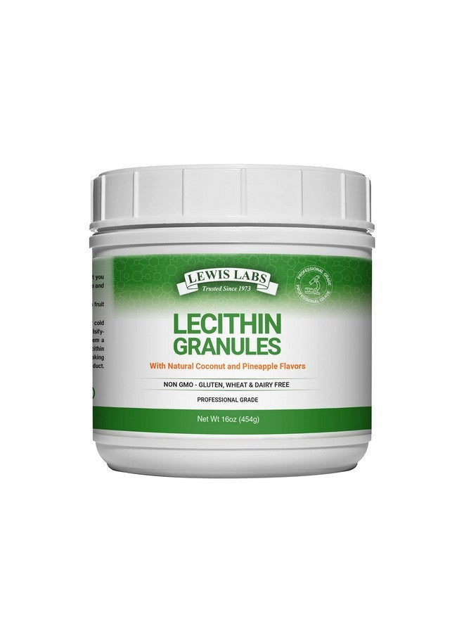 Lewis Labs Lecithin Granules Supplement | Natural Soy Lecithin Powder Is An Excellent Source Of Phosphatidyl Choline | Lactation Support, Immune Function & Support Brain Health, 16 Oz - Image 1
