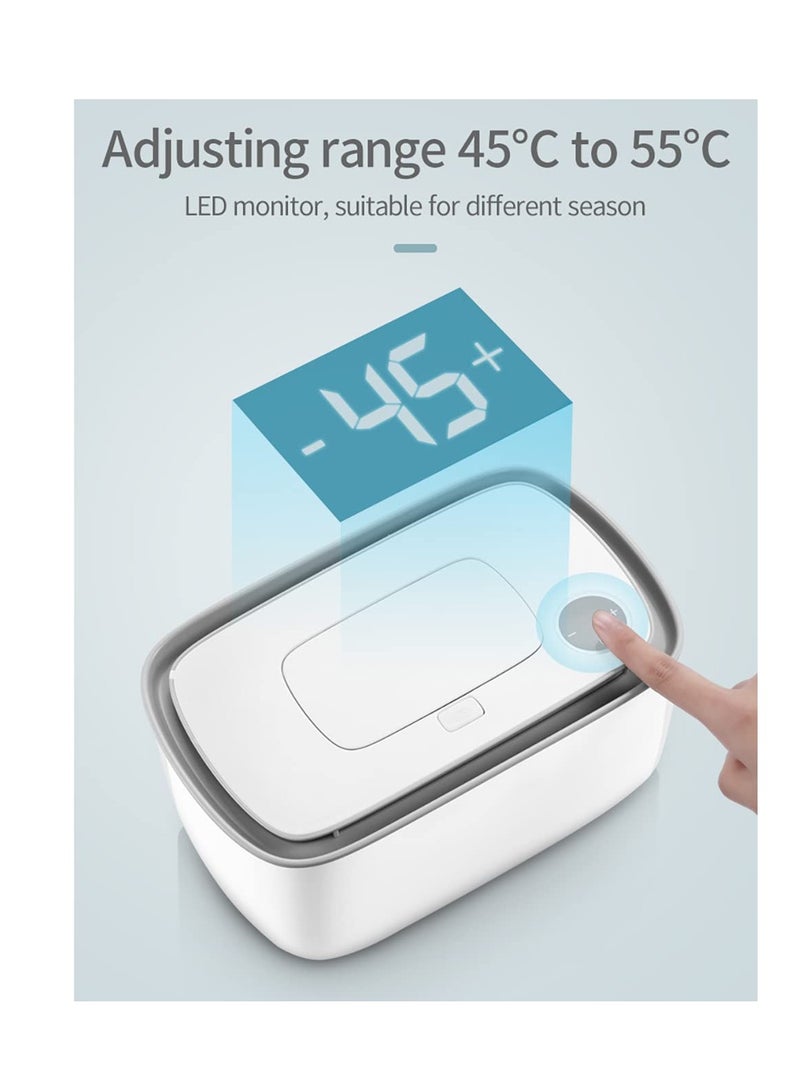 Baby Wipe Warmer and Wet Wipes Dispenser Diaper with Large Capacity Quick Heating System LED Display for Accurate Temperature Setting Comfort Safety - Image 2