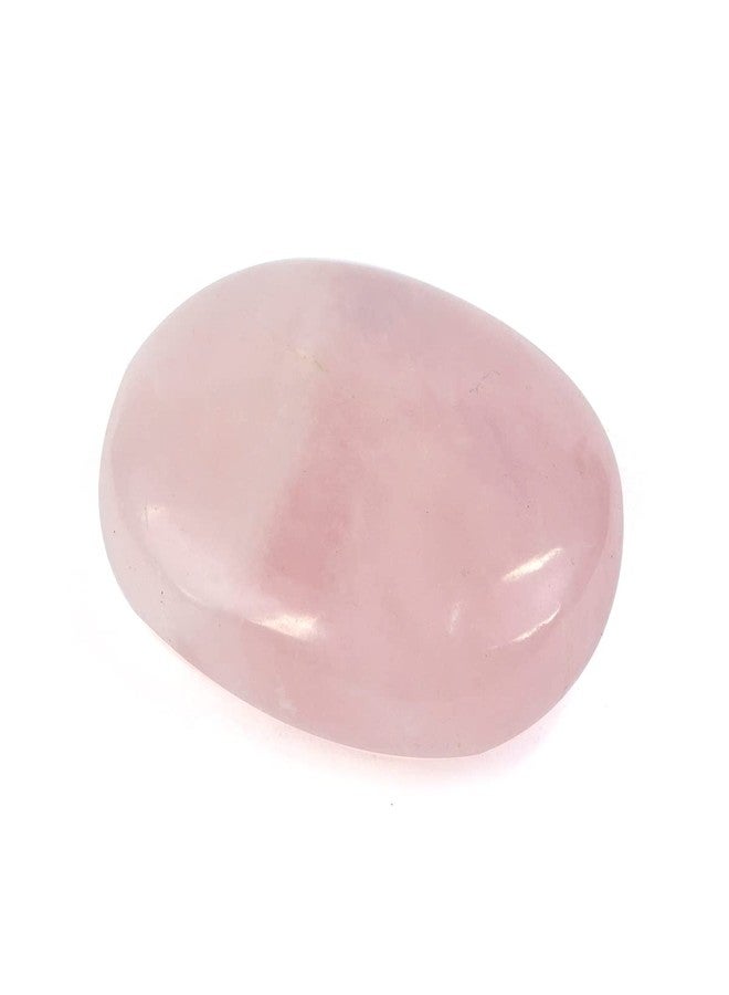 Crystu Natural Rose Quartz Palm Stone for Relaxation, Meditation and Crystal Healing Gemstones Big Size 5 CM - Image 1