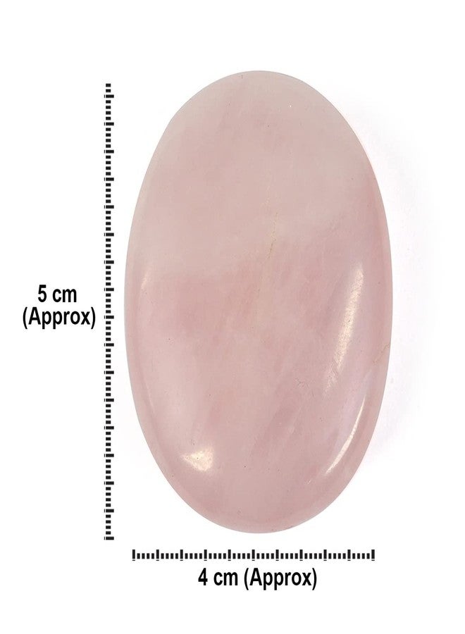 Crystu Natural Rose Quartz Palm Stone for Relaxation, Meditation and Crystal Healing Gemstones Big Size 5 CM - Image 4