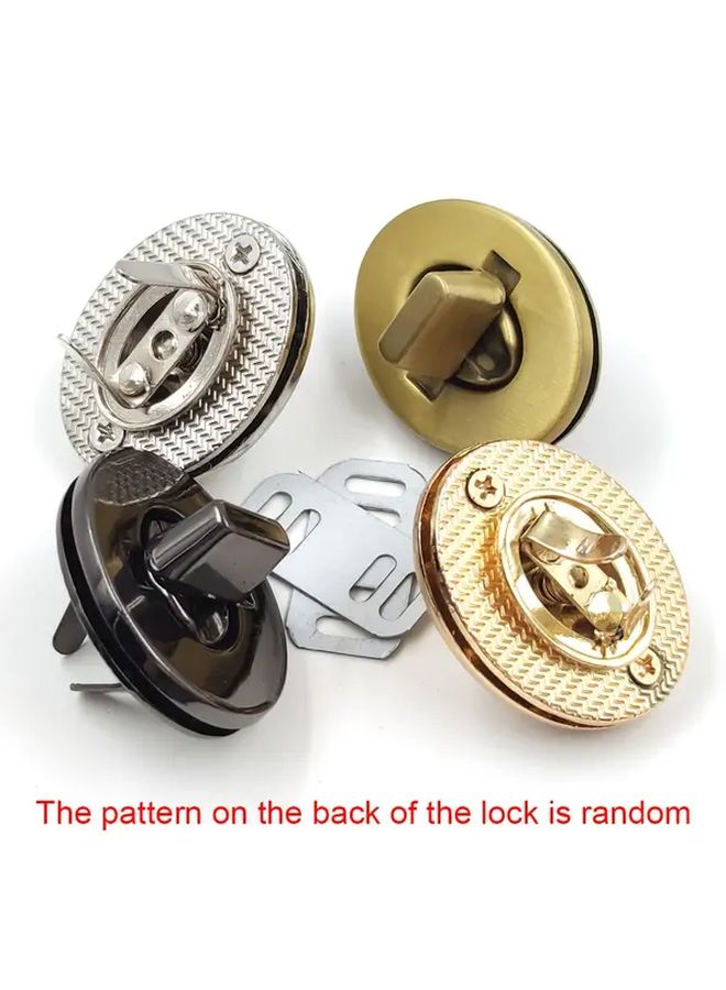 Oval Locking Clasp 30x23 5mm Silvery Alloy Rotary Buckle For Bag Wallet DIY - Image 5