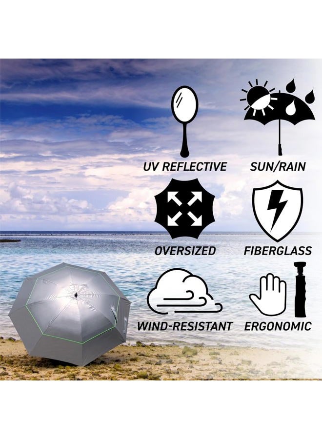 Suntek 68" UV Protection Wind Cheater Vented Canopy Umbrella, Black, One Size, Modern - Image 2