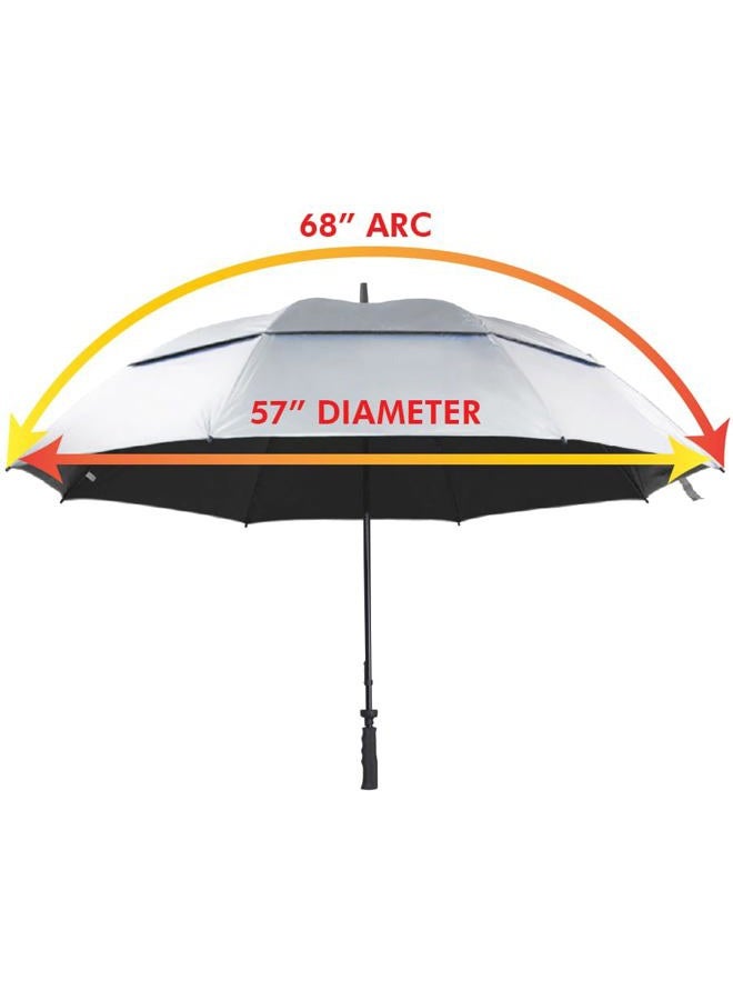 Suntek 68" UV Protection Wind Cheater Vented Canopy Umbrella, Black, One Size, Modern - Image 3