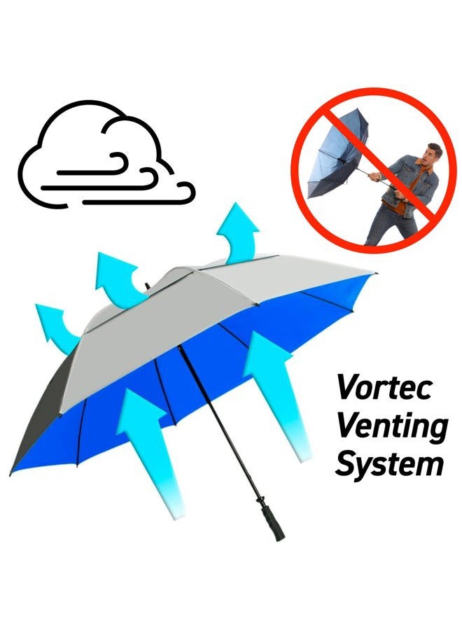 Suntek 68" UV Protection Wind Cheater Vented Canopy Umbrella, Black, One Size, Modern - Image 5