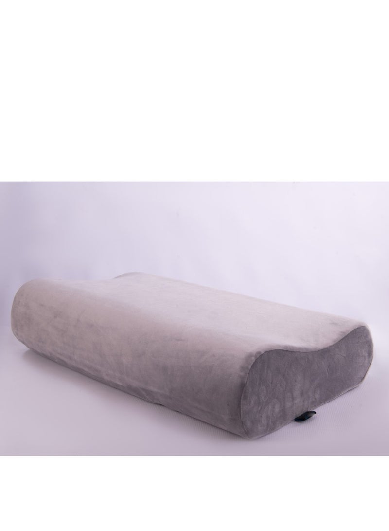HT A bed pillow for healthy sleeping, made of high-quality German memory, a medical pillow to prevent neck pain and anti-snoring, gray color - Image 2