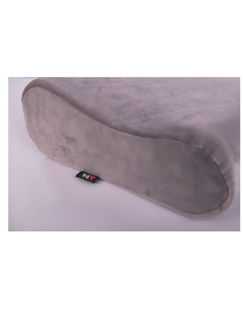 HT A bed pillow for healthy sleeping, made of high-quality German memory, a medical pillow to prevent neck pain and anti-snoring, gray color - Image 4