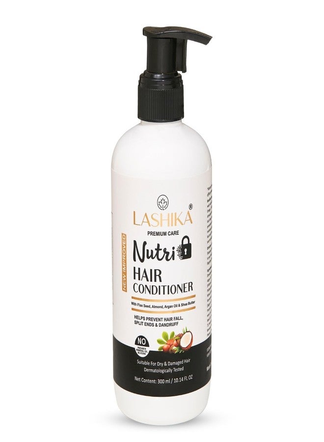 Lashika Nutri Lock Hair Conditioner with Flax seed, Aloe Vera, Neem, Tulsi, Shea Butter and Coconut Oil for Stronger and Healthier Hair (300 ml) - Image 1
