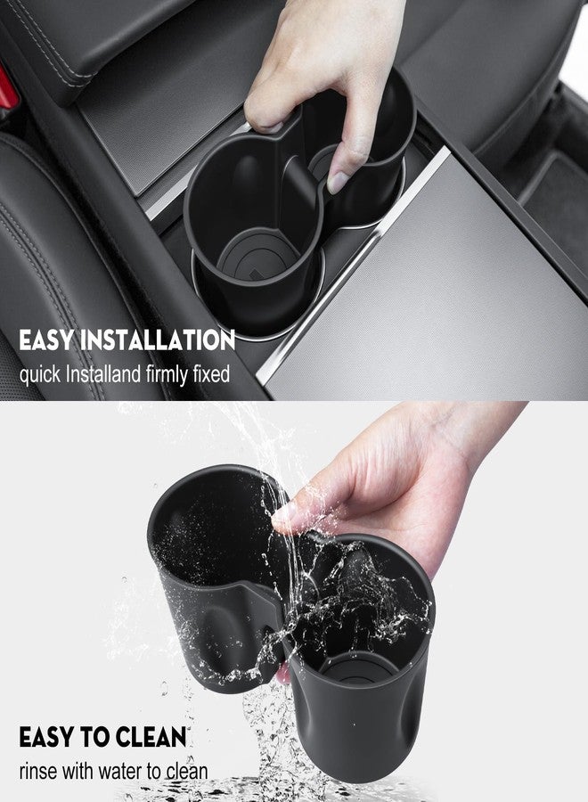 KUNIST for Tesla Model Y 2025 Cup Holder Insert TPE Center Console Drink Holder Accessories Compatible with 2025-2026 New Model Y Juniper(Launch Series) Accessories - Image 5
