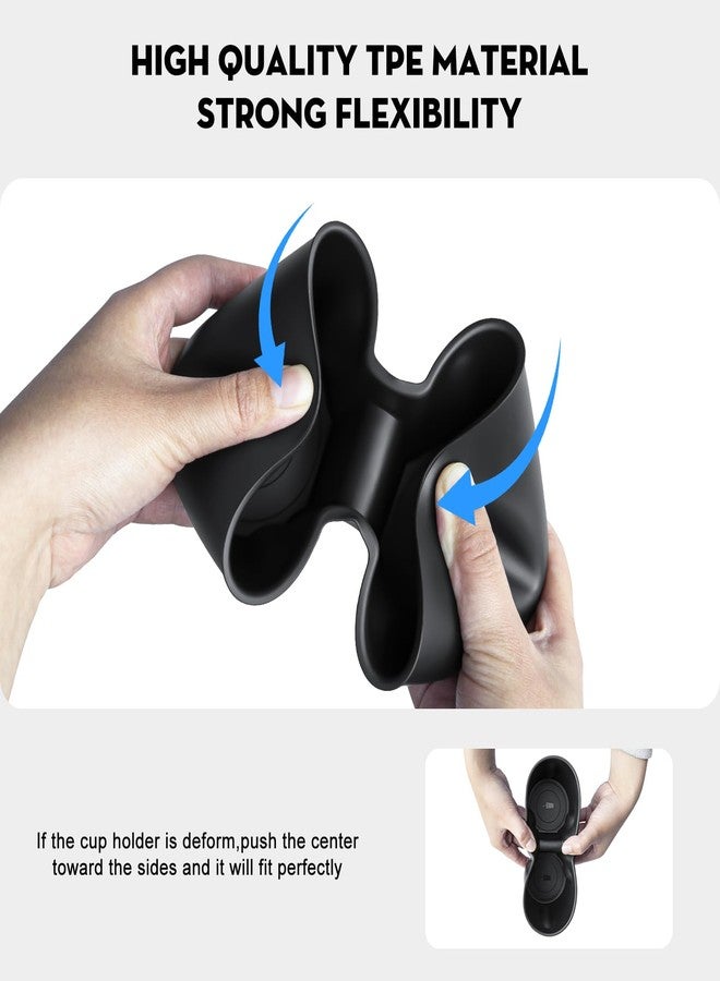KUNIST for Tesla Model Y 2025 Cup Holder Insert TPE Center Console Drink Holder Accessories Compatible with 2025-2026 New Model Y Juniper(Launch Series) Accessories - Image 3