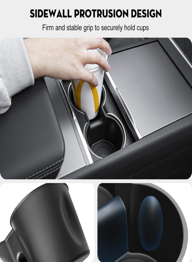 KUNIST for Tesla Model Y 2025 Cup Holder Insert TPE Center Console Drink Holder Accessories Compatible with 2025-2026 New Model Y Juniper(Launch Series) Accessories - Image 4