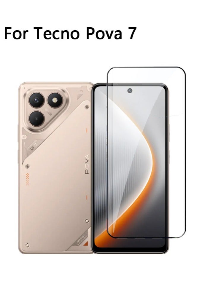 1 Pack Screen Protector Tempered Glass for Tecno Pova 7，Case Friendly [Hardness 9H ][High definition] [Anti Scratch] - Image 1