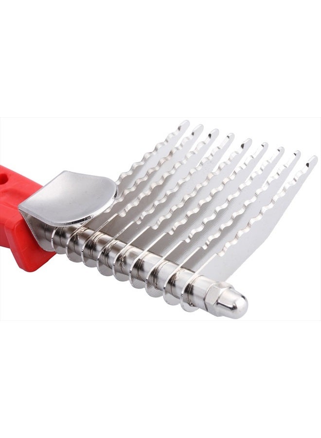 QUMY Dog Comb Pet Grooming Comb Dog Rake Comb Trimmer Stainless Steel Dog Comb for Dematting Removing Dead, Matted or Knotted Hair - Image 4