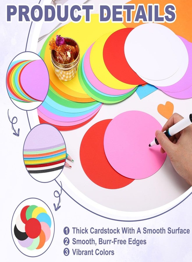 PATIKIL 6 Inch Circle Cutouts Paper, 80 Pcs Circle Card Stock 200gsm/75lb Round Cutouts for DIY Craft Projects Classroom Bulletin Board Decoration, Black - Image 3