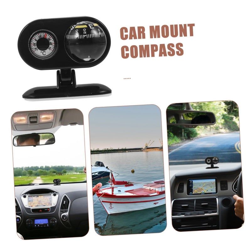 Car Dashboard Compass Thermometer Portable Navigation Accurate Direction Temperature Reading For Car Boat Truck Outdoor Adventure - Image 5