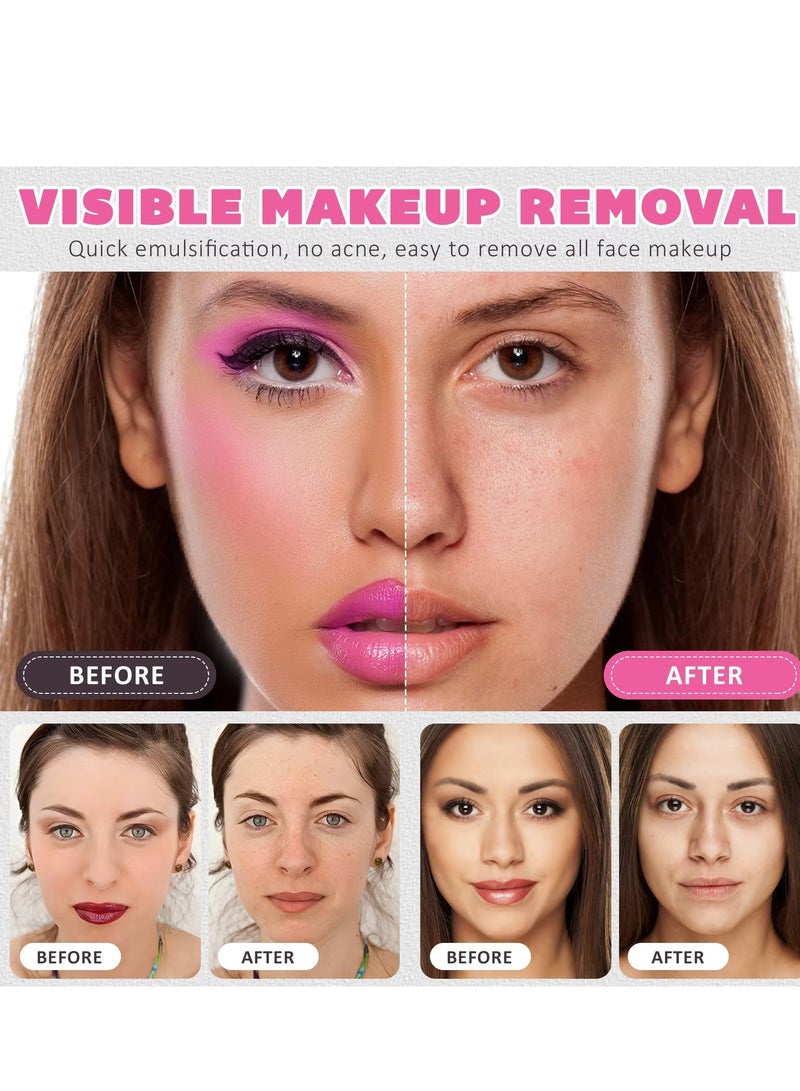 IKZEE بلسم تنظيف 100 مل للوجه والمكياج بلسم كريم تنظيف البشرة يجدد البشرة ويجعلها ناعمة كالحرير ينظف الزيت الزائد كريم تنظيف - Image 5
