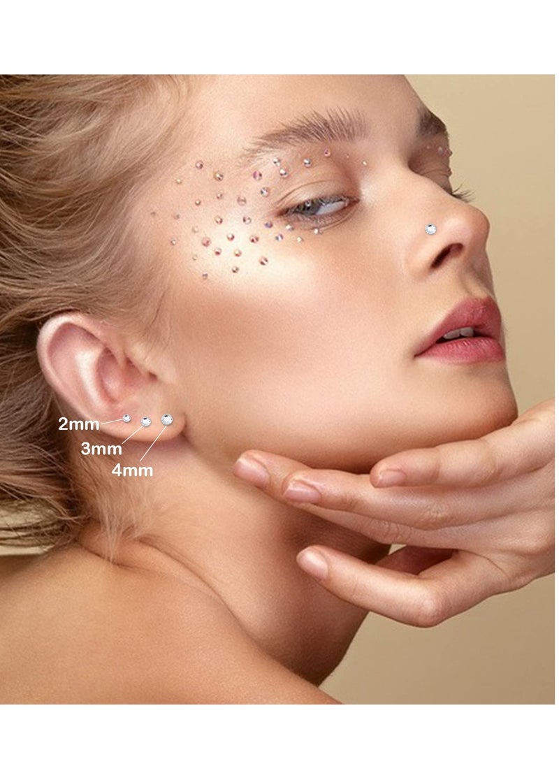 Generic - Colorful Bindi Dots & Face Gems - 6 Sheets of Stick-On Crystals for Eye, Forehead & Nail Art - Perfect for Parties & Festivals - Image 1