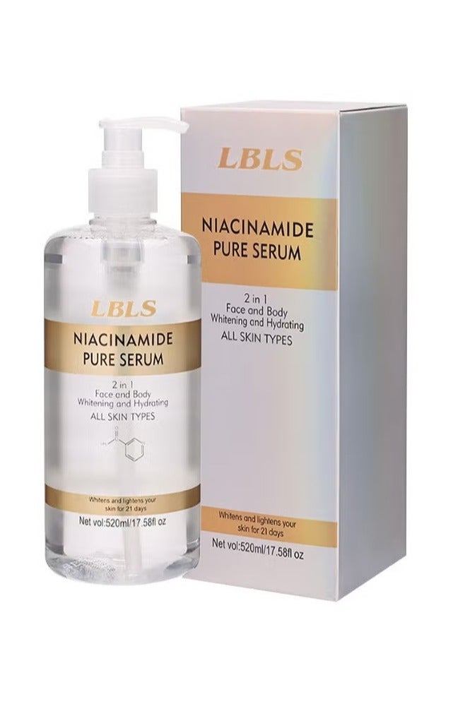 LBLS Niacinamide Pure Serum, 2 in 1 Face & Body Whitening and Hydratin 520ML - Image 1