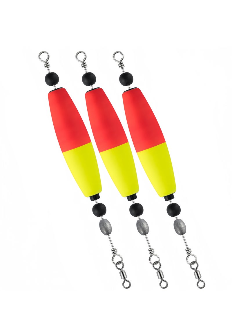 Eilimi 3 Pack Catfish Float Rigs Fishing Popping Float Cooper Rig Fishing Bobbers Rattling Float EVA Foam Peg Floats Sinker Swivel Beads Saltwater Rig Bait for Catfishing Bait Rigs Tackle - Image 1