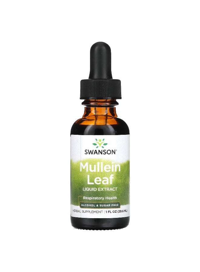 SWANSON سوانسون، مستخلص سائل من ورق المولين، خالي من الكحول والسكر، 1 غ، 1 أونصة سائلة (29.6 مل) - Image 1