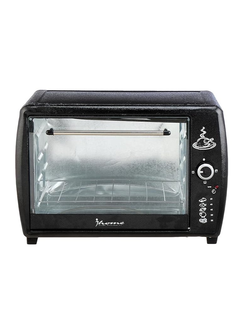 iHome iHome 1200W 45L Electric Oven with Thermostat, Black, KI-7000  - Image 2