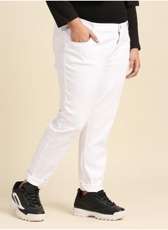 HIGH STAR Women White Slim Fit Mid-Rise Clean Look Stretchable Jeans  - Image 3