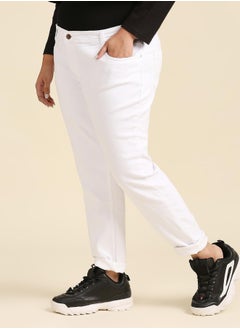 HIGH STAR Women White Slim Fit Mid-Rise Clean Look Stretchable Jeans  - Image 5
