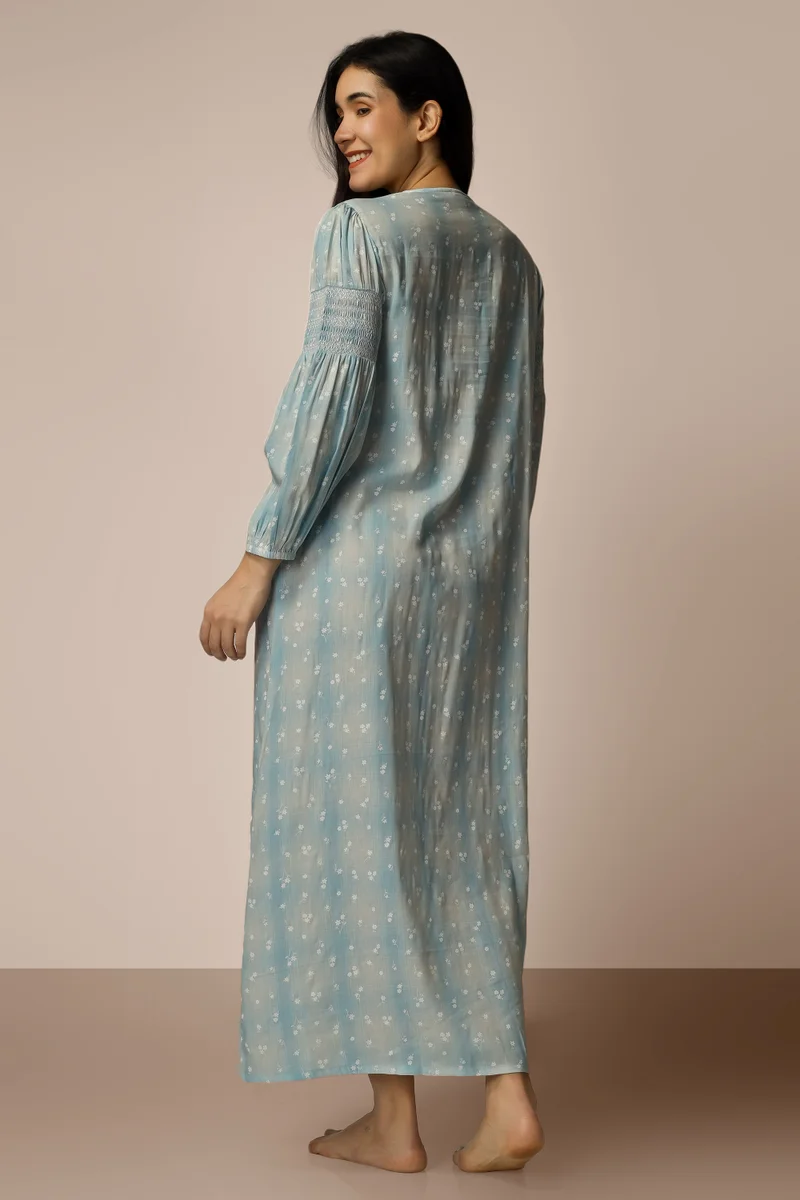 After Dark Magnolia M, Blue Nightdress