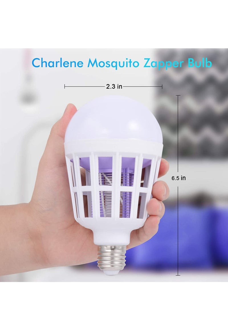 SYOSI Bug Zapper Mosquito Killer Light Bulb 2 in 1 LED Electronic Pest Attractant Trap for Outdoor and Indoor Insect Zapper for Home Kitchen Backyard Patio 220V - Image 3