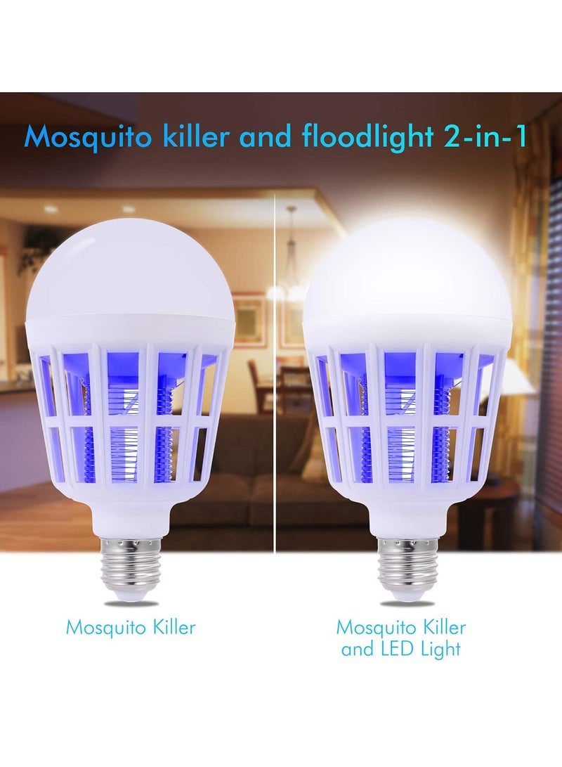 SYOSI Bug Zapper Mosquito Killer Light Bulb 2 in 1 LED Electronic Pest Attractant Trap for Outdoor and Indoor Insect Zapper for Home Kitchen Backyard Patio 220V - Image 5