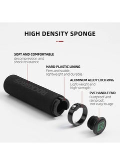 Rockbros Rock Bros Bike Grips Foam Single Lock On Bicycle Handle Bar Soft Comfortable Non Slip Bike Handle Grips For Bmx Mountain Mtb Beach Cruiser Scooter  - Image 4