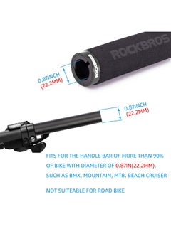 Rockbros Rock Bros Bike Grips Foam Single Lock On Bicycle Handle Bar Soft Comfortable Non Slip Bike Handle Grips For Bmx Mountain Mtb Beach Cruiser Scooter  - Image 5