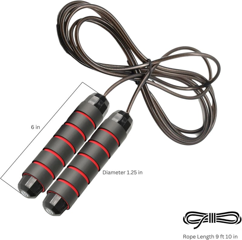Limm Adjustable Jump Rope for Workout - All-Purpose Exercise Jump Rope Kids & Adults Love with Tangle-Free, Comfortable Foam Handles - Best Slimming, Cardio & Endurance Training - Image 4