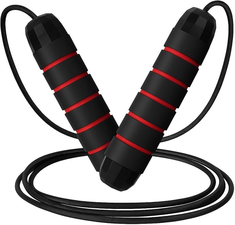 Limm Adjustable Jump Rope for Workout - All-Purpose Exercise Jump Rope Kids & Adults Love with Tangle-Free, Comfortable Foam Handles - Best Slimming, Cardio & Endurance Training - Image 1