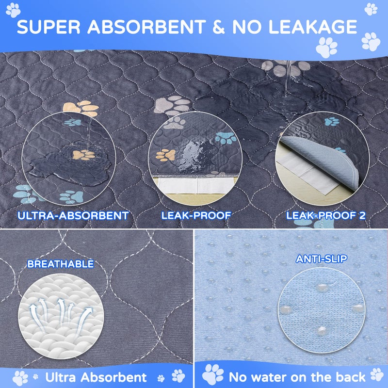 Aitmexcn Washable Puppy Dog Pee Pad, 2PCS 100% Waterproof Whelping Training Mat for Puppy/Senior Dog, Fast Drying Reusable Puppy Pads for Indoor, Outdoor and Car Travel- 24'' x 36'' - Image 3