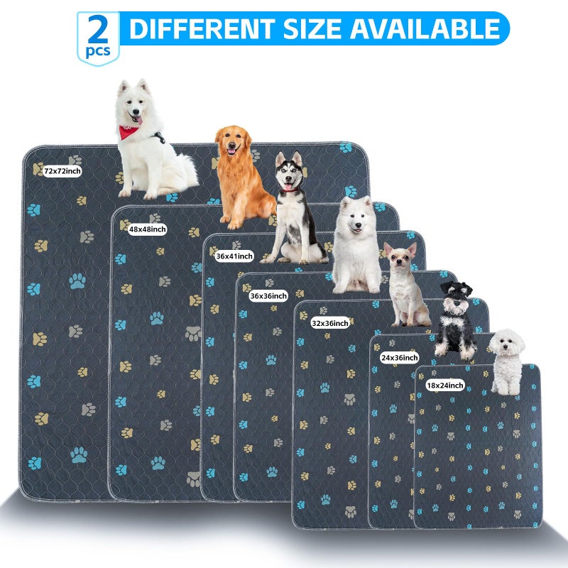 Aitmexcn Washable Puppy Dog Pee Pad, 2PCS 100% Waterproof Whelping Training Mat for Puppy/Senior Dog, Fast Drying Reusable Puppy Pads for Indoor, Outdoor and Car Travel- 24'' x 36'' - Image 4