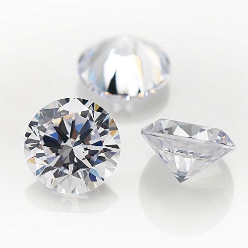 JIANGYUANGEMS 100pcs 5.0mm 5A Round Machine Cut White Cubic Zirconia Stone Loose CZ Synthetic Gemstone for Jewelry Making - Image 3