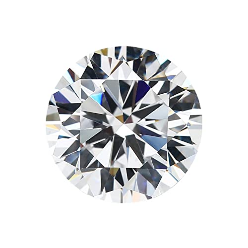JIANGYUANGEMS 100pcs 5.0mm 5A Round Machine Cut White Cubic Zirconia Stone Loose CZ Synthetic Gemstone for Jewelry Making - Image 1
