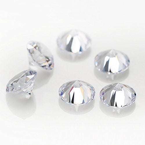 JIANGYUANGEMS 100pcs 5.0mm 5A Round Machine Cut White Cubic Zirconia Stone Loose CZ Synthetic Gemstone for Jewelry Making - Image 5