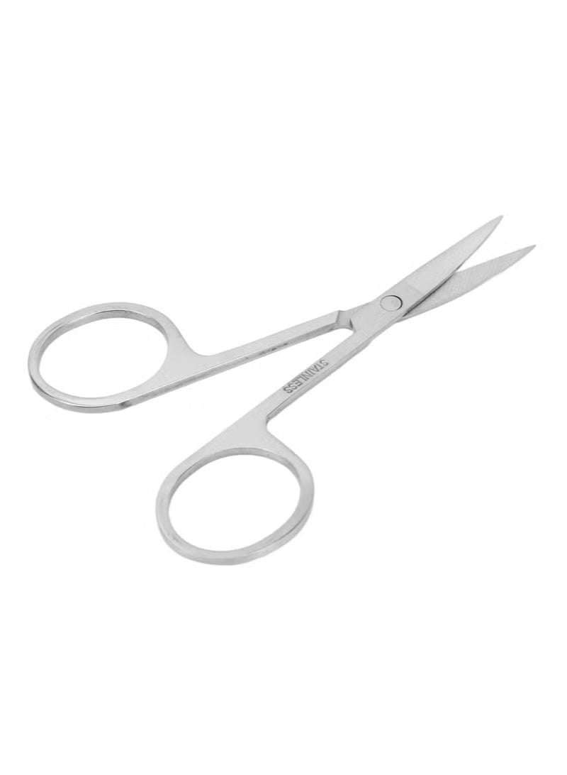 Curved Stainless Steel Beauty Scissors for Eyebrows, Lashes & Facial Hair
