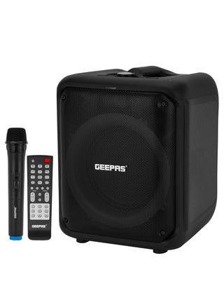 Geepas Portable & Rechargeable Party Speaker With EQ Setting, FM Radio, LED Light, LINE/USB/TF Card/AUX, TWS Connection, Bluetooth, Wireless Microphone, Remote Control, Woofer, Tweeter & Power Adapter - pzsku/ZD49EABE53DF5AB072AE1Z/45/1747028040/b40e9beb-a243-4f16-be5f-dddcbe81de7c