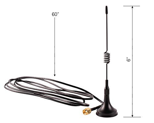 Shopcorp 433 MHz Unity Gain Omni 6 Inches Antenna with Magnetic Base and Male SMA Connector Kit Impedance 50 Ohms 25dBi Garage Gate Door Opener - Image 3