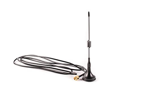 Shopcorp 433 MHz Unity Gain Omni 6 Inches Antenna with Magnetic Base and Male SMA Connector Kit Impedance 50 Ohms 25dBi Garage Gate Door Opener - Image 1