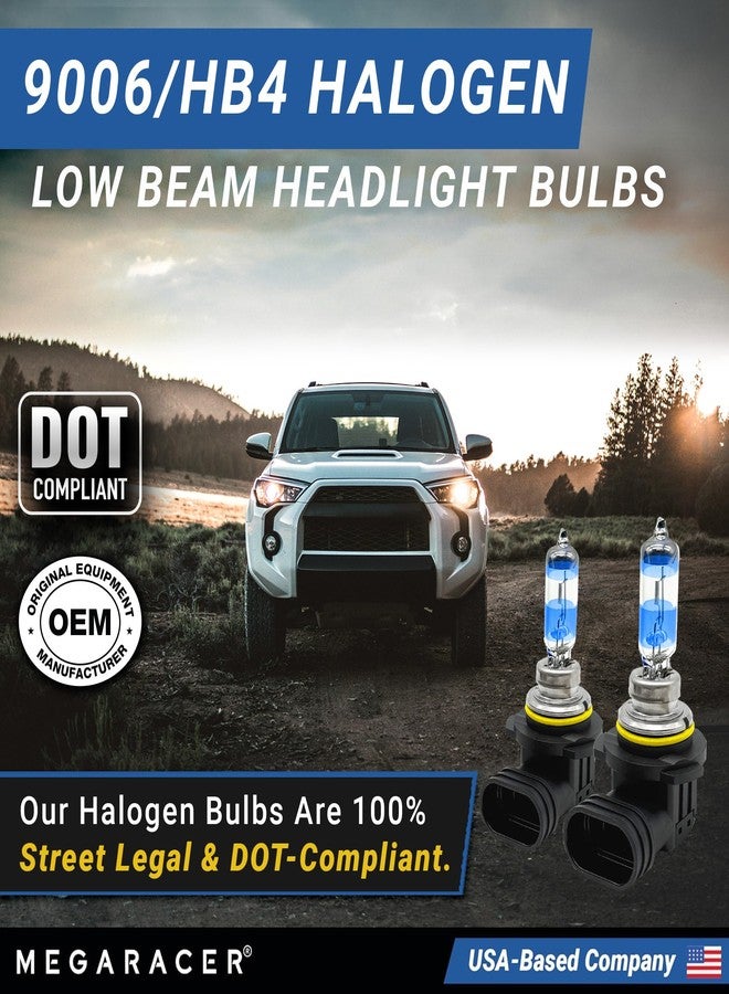 Mega Racer Premium OEM 9006 Halogen Headlight Bulb (Low Beam) - Street-Legal & DOT Compliant for On-Road Use, Automotive Head Light Replacement for Car, 12V 55W, Plug & Play, Pack of 2 - Made in Korea - Image 2