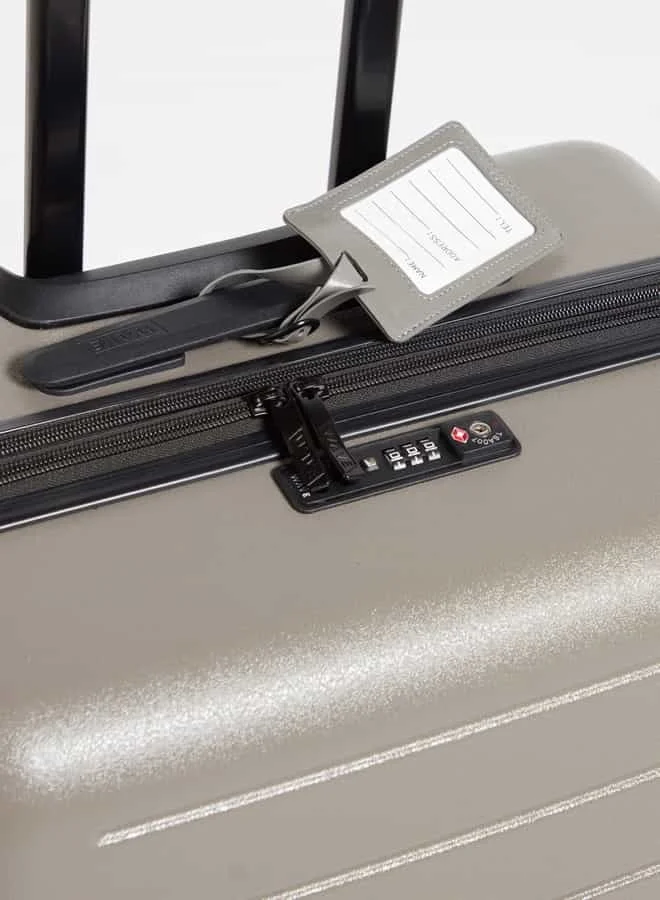 وايف Women Textured Hardcase Luggage Trolley Bag with Retractable Handle