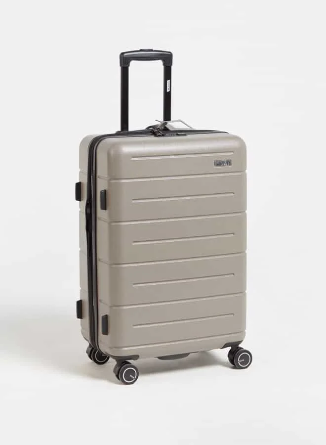 وايف Women Textured Hardcase Luggage Trolley Bag with Retractable Handle