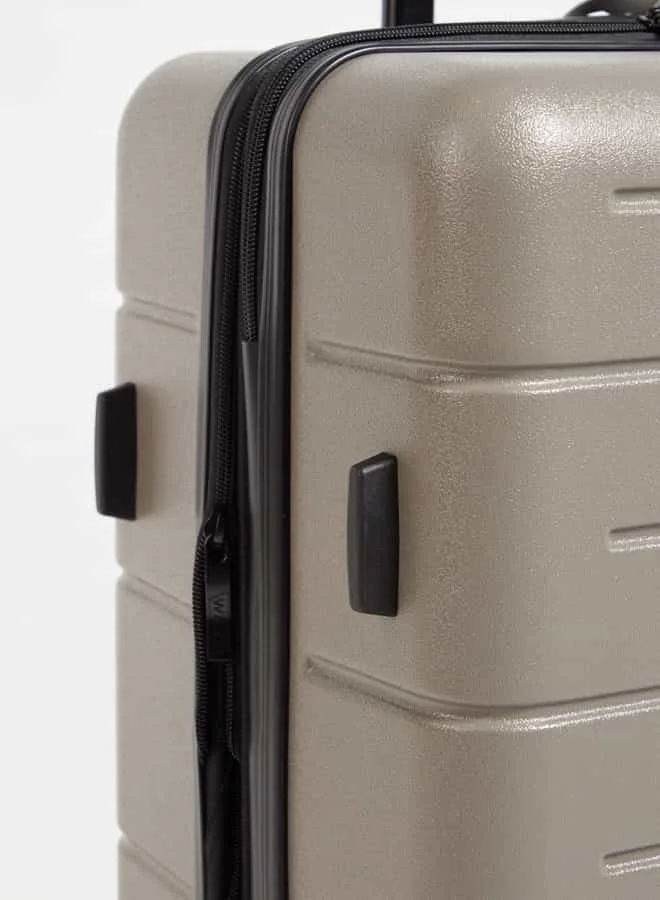 وايف Women Textured Hardcase Luggage Trolley Bag with Retractable Handle