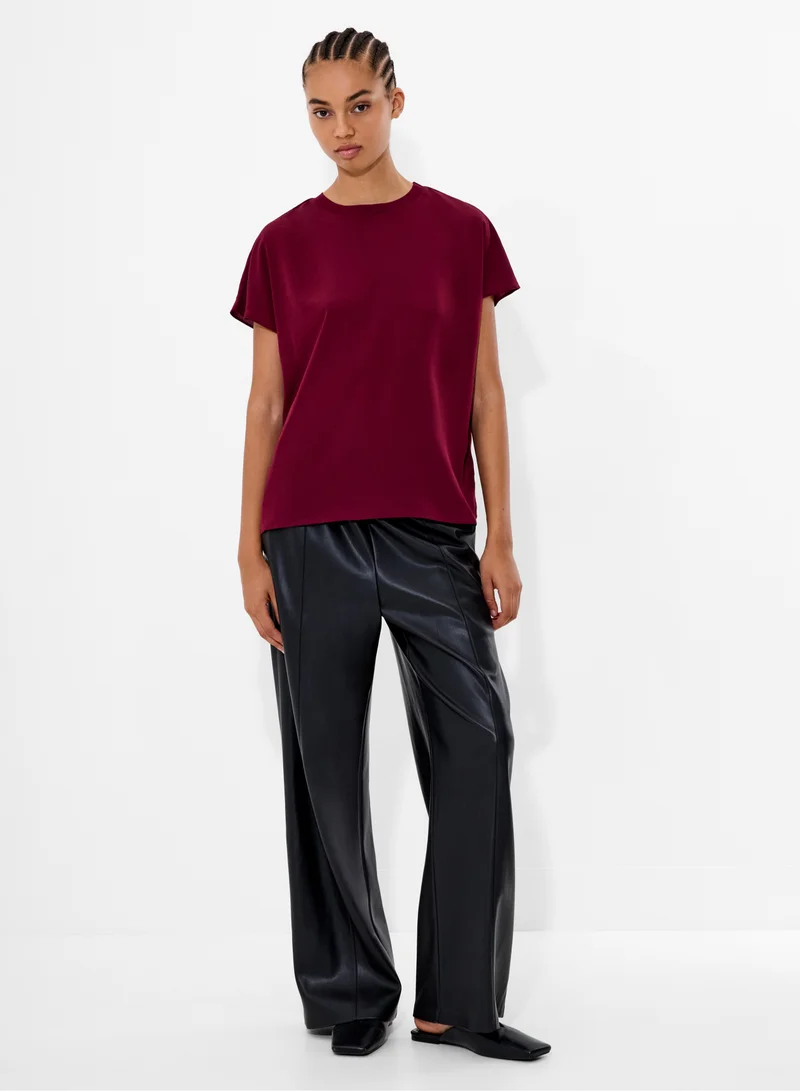 French Connection Crepe Light Crew Neck Top