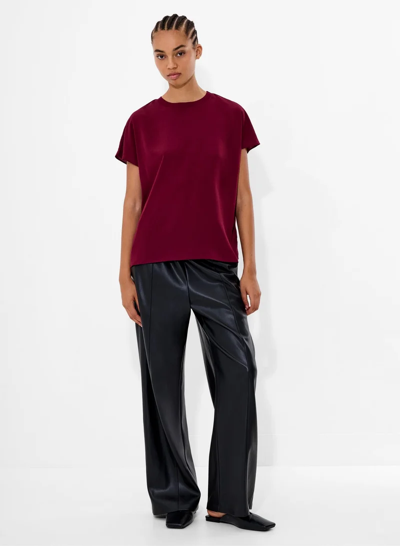 French Connection Crepe Light Crew Neck Top