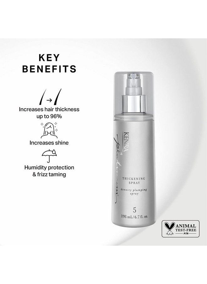 Kenra Professional Kenra Platinum Thickening Spray 5 ; Volumizing Styler ; Desnsity Plumping Spray ; Increases Hair Thickness Up To 96% ; Humidity Protection & Frizz Taming ; All Hair Types ; 6.7 Fl. Oz  - Image 3